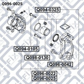 Тормозной суппорт передний левый Q-FIX Q096-0025 (фото 1)