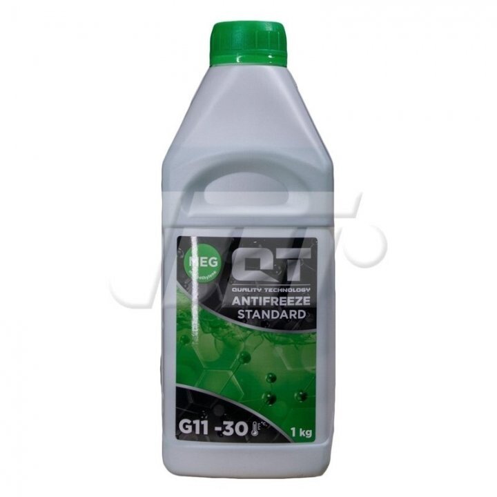 Антифриз qt meg standard -30 g11 зелений 1кг QT-OIL QT552301 (фото 1)