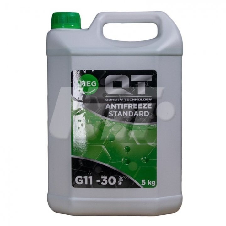 Антифриз qt meg standard -30 g11 зелений 5кг QT-OIL QT552305 (фото 1)