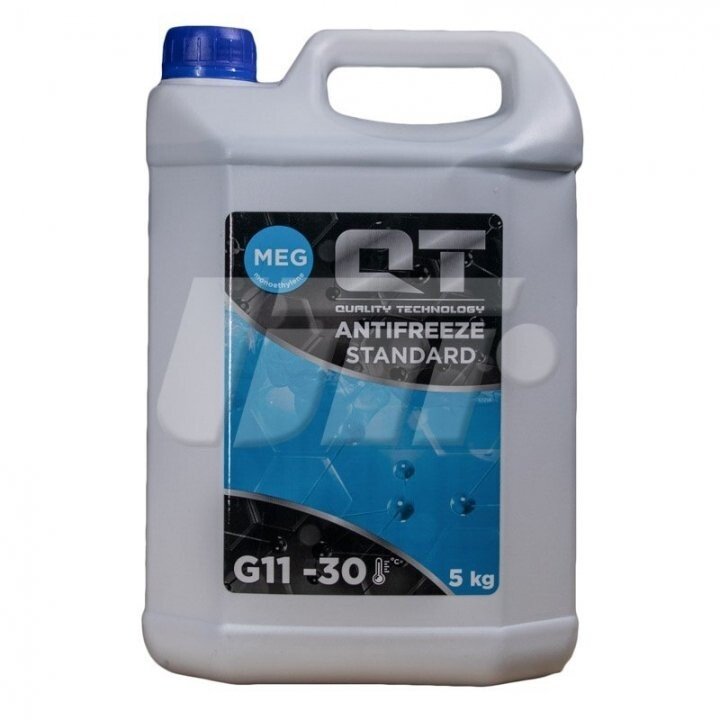 Антифриз qt meg standard -30 g11 синій 5кг QT-OIL QT553305 (фото 1)