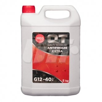Антифриз qt meg extra -40 g12 красный 5кг QT-OIL QT561405 (фото 1)