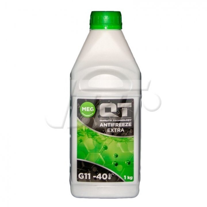 Антифриз qt meg extra -40 g11 зелений 1кг QT-OIL QT562401 (фото 1)