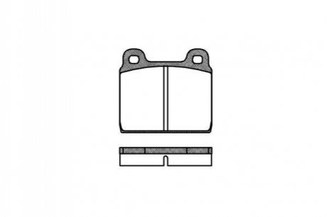 Комплект тормозных колодок, дисковый тормоз REMSA 0002.00 (фото 1)
