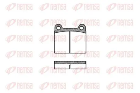 Комплект тормозных колодок, дисковый тормоз REMSA 0006.00