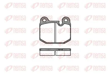 Комплект тормозных колодок, дисковый тормоз REMSA 0014.10