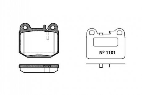 Комплект тормозных колодок, дисковый тормоз REMSA 0014.40 (фото 1)