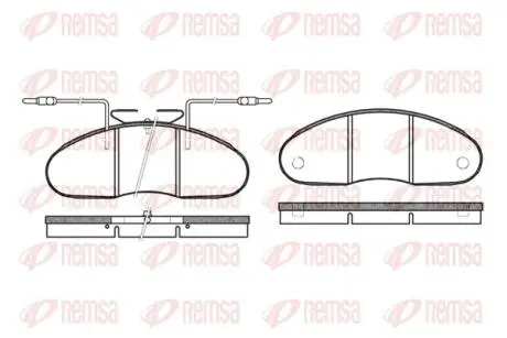 Комплект тормозных колодок, дисковый тормоз REMSA 0048.02