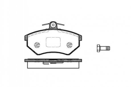 Комплект тормозных колодок, дисковый тормоз REMSA 0134.40 (фото 1)