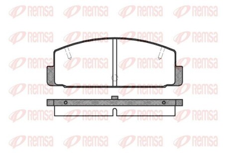 Комплект гальмівних колодок, дискове гальмо REMSA 0179.10