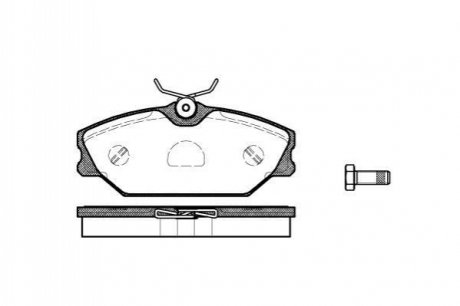 Комплект тормозных колодок, дисковый тормоз REMSA 0208.00 (фото 1)