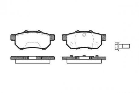 Honda колодки тормозные задние civic 1,5/1,6 90- REMSA 0233.20 (фото 1)