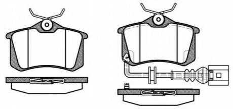 Комплект тормозных колодок, дисковый тормоз REMSA 0263.41 (фото 1)