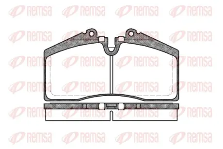 Тормозные колодки, дисковый тормоз (набор) REMSA 028800