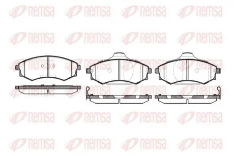 Колодки тормозные дисковые (комплект 4 шт) REMSA 0318.05