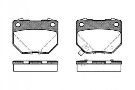 Комплект тормозных колодок, дисковый тормоз REMSA 0365.21
