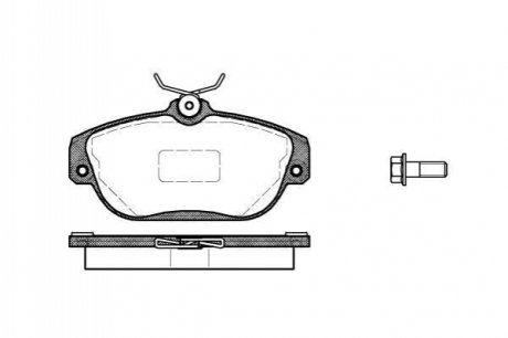 Комплект тормозных колодок, дисковый тормоз REMSA 0368.10 (фото 1)