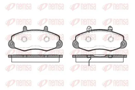 Комплект тормозных колодок, дисковый тормоз REMSA 0391.02
