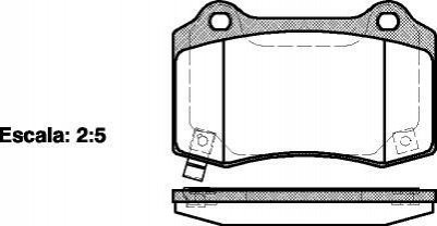 Комплект тормозных колодок, дисковый тормоз REMSA 0434.54 (фото 1)