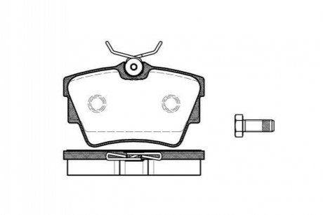 Комплект тормозных колодок, дисковый тормоз REMSA 0591.10 (фото 1)