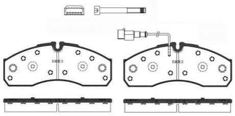Комплект тормозных колодок, дисковый тормоз REMSA 0651.42