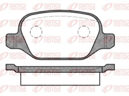 Колодки тормозные дисковые (комплект 4 шт) REMSA 0727.10