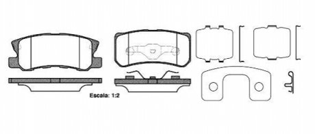 Комплект тормозных колодок, дисковый тормоз REMSA 0803.22 (фото 1)
