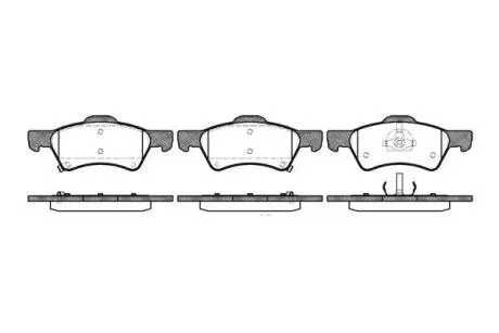 Комплект тормозных колодок, дисковый тормоз REMSA 0810.02