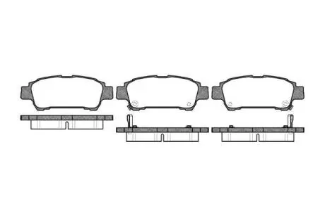 Комплект тормозных колодок, дисковый тормоз REMSA 0820.02