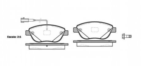 Комплект тормозных колодок, дисковый тормоз REMSA 0859.12 (фото 1)