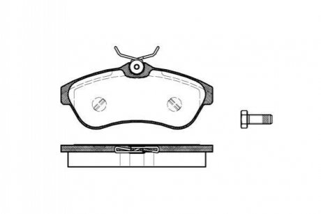 Комплект тормозных колодок, дисковый тормоз REMSA 0880.00 (фото 1)