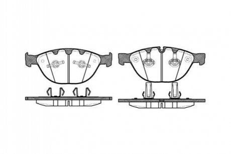 Комплект тормозных колодок, дисковый тормоз REMSA 0958.10 (фото 1)