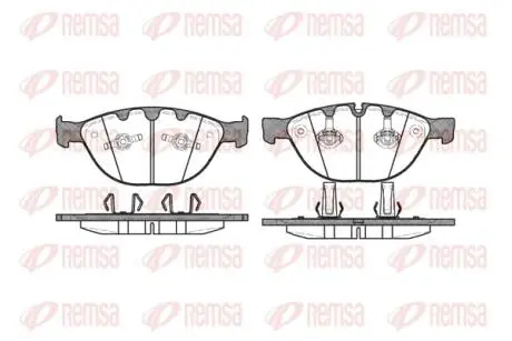 Комплект тормозных колодок, дисковый тормоз REMSA 0958.10