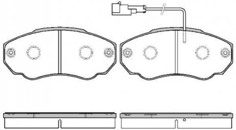 Комплект тормозных колодок, дисковый тормоз REMSA 0960.21 (фото 1)