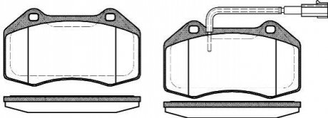 Комплект гальмівних колодок, дискове гальмо REMSA 1113.12 (фото 1)