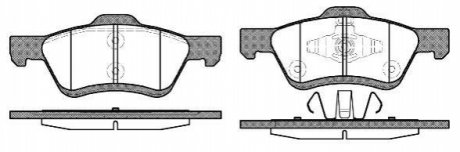 Комплект тормозных колодок, дисковый тормоз REMSA 1124.00 (фото 1)