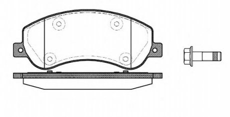 Комплект тормозных колодок, дисковый тормоз REMSA 1250.00 (фото 1)