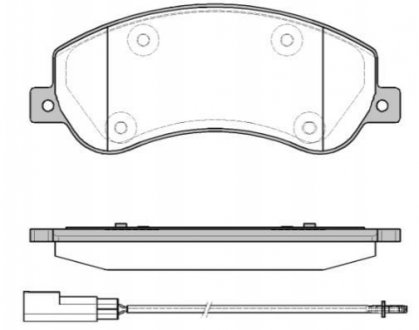 Комплект тормозных колодок, дисковый тормоз REMSA 1250.11 (фото 1)