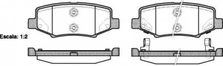 Комплект тормозных колодок, дисковый тормоз REMSA 1264.02 (фото 1)