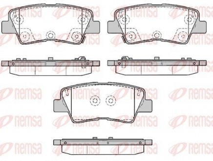 Гальмівні колодки дискові (комплект 4 шт) REMSA 1362.85