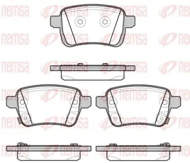Комплект тормозных колодок, дисковый тормоз REMSA 1450.22