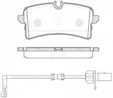 Комплект тормозных колодок, дисковый тормоз REMSA 1505.12