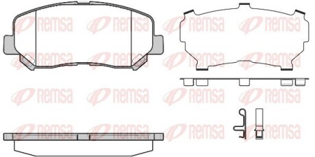 Колодки тормозные дисковые (комплект 4 шт) REMSA 1513.24