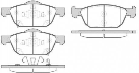 Комплект тормозных колодок, дисковый тормоз REMSA 1552.02