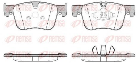 Комплект гальмівних колодок, дискове гальмо REMSA 1560.10