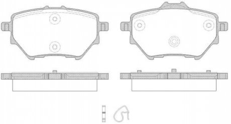 Комплект тормозных колодок, дисковый тормоз REMSA 1562.00 (фото 1)