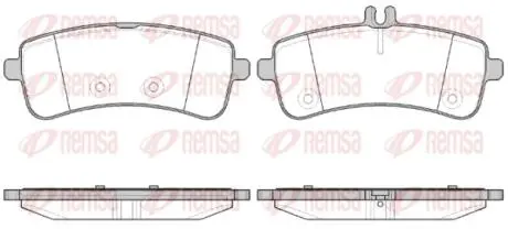 Комплект гальмівних колодок, дискове гальмо REMSA 1594.00