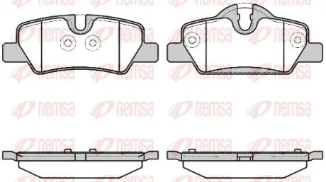 Комплект тормозных колодок, дисковый тормоз REMSA 1600.00