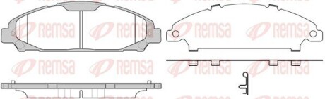 Комплект тормозных колодок, дисковый тормоз REMSA 1620.00