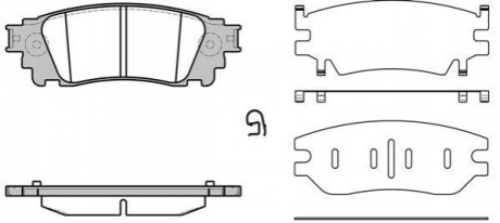 Комплект тормозных колодок, дисковый тормоз REMSA 1636.00 (фото 1)