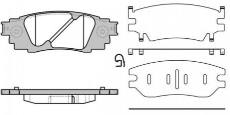 Комплект тормозных колодок, дисковый тормоз REMSA 1636.10